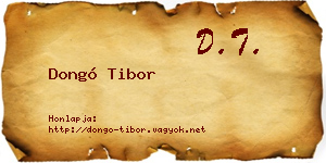 Dongó Tibor névjegykártya