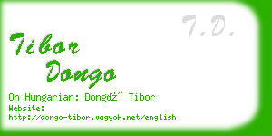 tibor dongo business card
